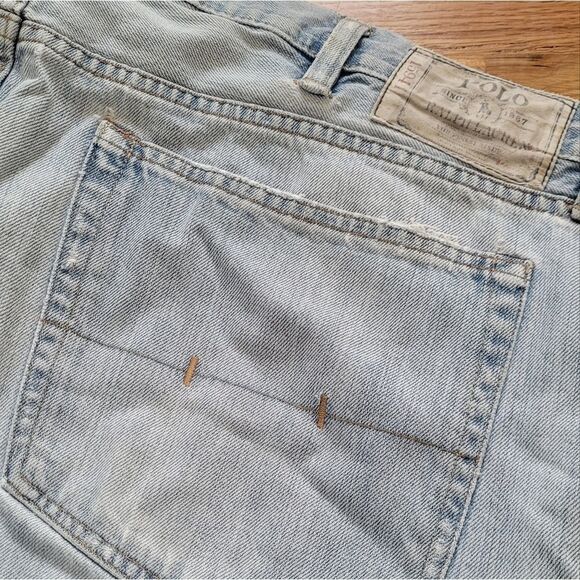 POLO Ralph Lauren 867 Classic Fit Jeans Light Wash Blue 40x32 - Picture 10 of 12